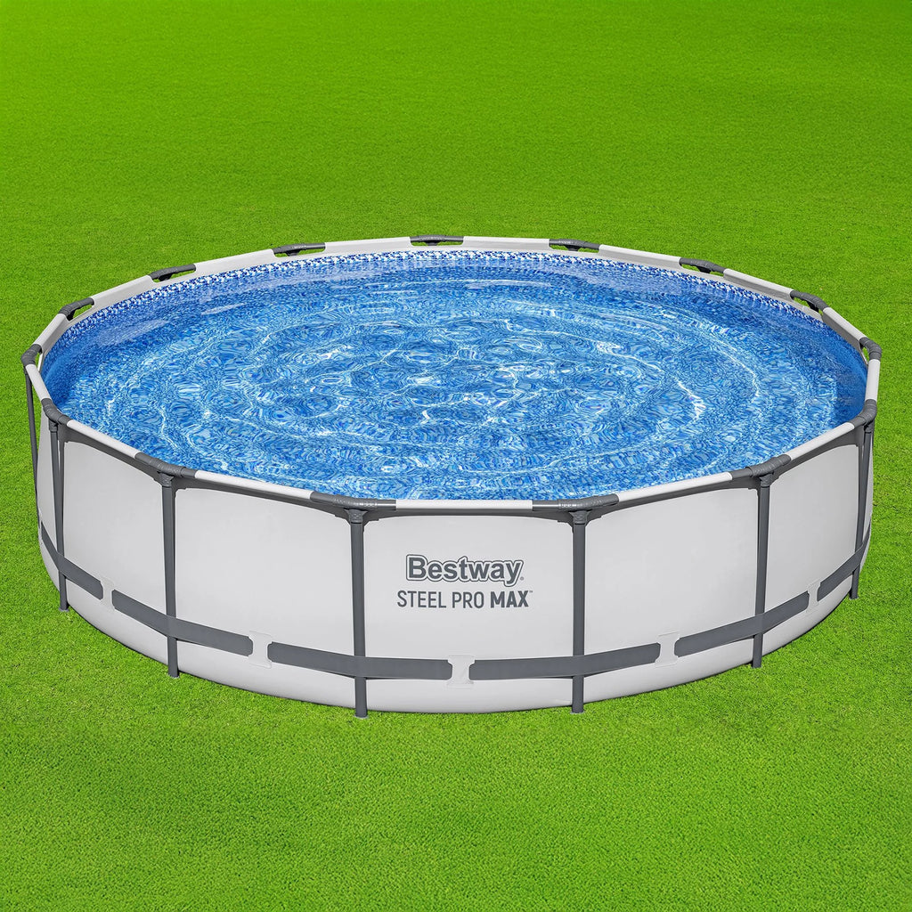 Open Box Bestway Steel Pro Max 15'X42 Frame Above Ground Pool Set