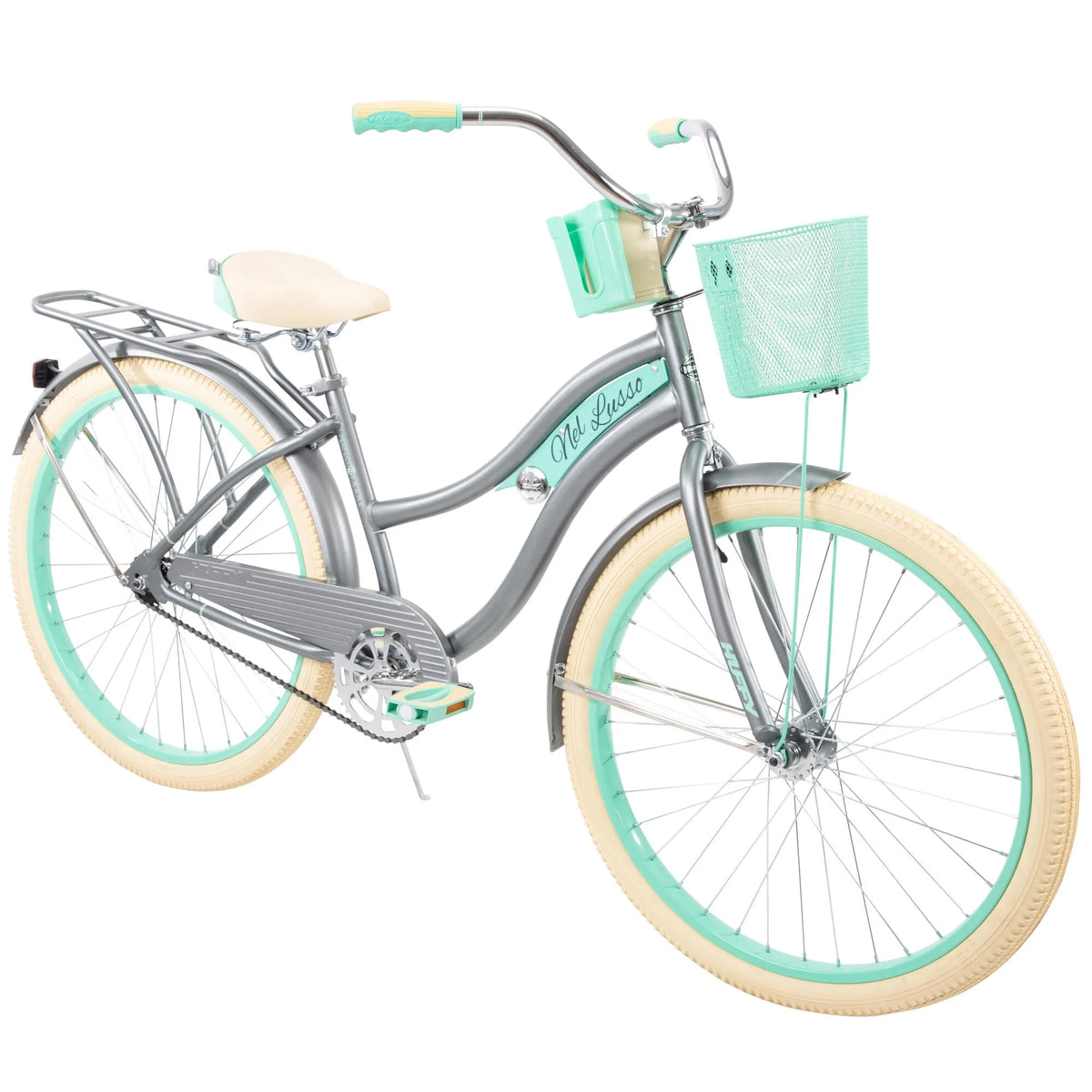 Nel Lusso Classic Cruiser Bike with Perfect Fit Frame, Women'S, Gray, 26