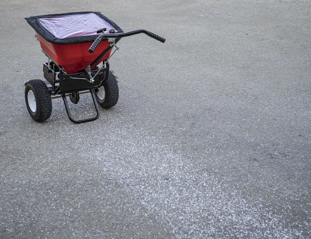 Multi-Purpose Walk Behind Push Spreader 3039632R Grounds Keeper. 100 Pound Capacity. Multi Use Tool for Grass Seed. Salt. De-Icer. Fertilizer and Seeds ?C Spreader
