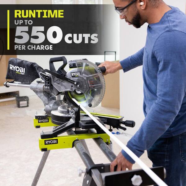 ONE+ HP 18V Brushless Cordless 2 - Tool Combo Kit with Miter Saw and Compact Portable Jobsite Table Saw (Tools Only)