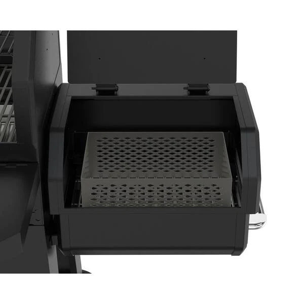 Oakford 1150 Reverse Flow Offset Smoker Charcoal Grill in Black